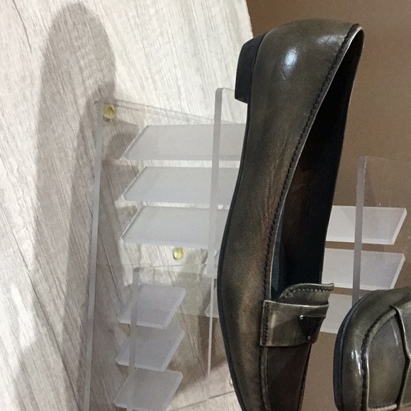 Prada distressed Grey Leather Loafers - Picture 8 of 11